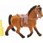 Kôň 16cm so sedlom s doplnkom 3 farby