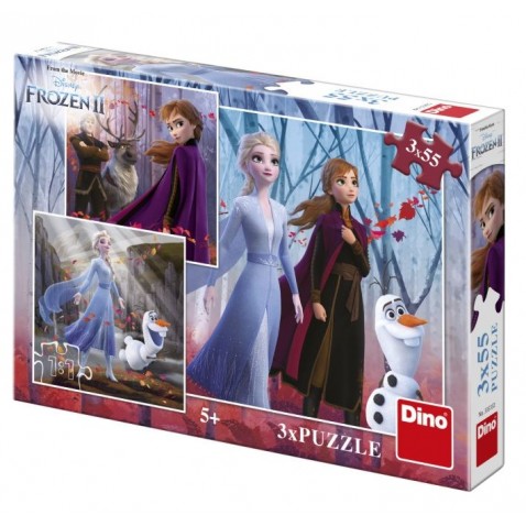 Puzzle 3v1 Ľadové kráľovstvo II / Frozen II 3x55dílků