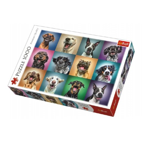 Puzzle Legrační psie portréty 1000 dielikov 68,3x48cm