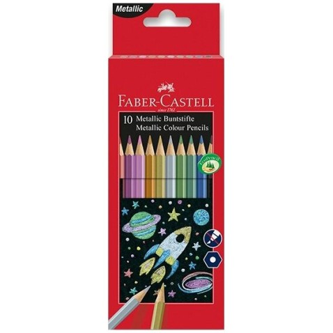 Pastelky Faber-Castell Metalické 10 farieb