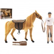Kôň česací + panáčik kĺbový 30cm