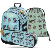 Školský set BAAGL Harry Potter Fantastické zvieratá batoh + peračník + vrecko a vrecko na chrbát zadarmo