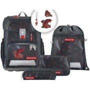 Školská taška pre prváka Step by Step CLOUD - 5dílný set Dragon Drako a doprava zadarmo