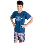 Chlapčenské pyžamo Bettymode FOOTBALL TEAM krátky rukáv