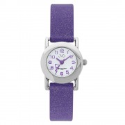 Náramkové hodinky JVD Basic fialové s trblietkami