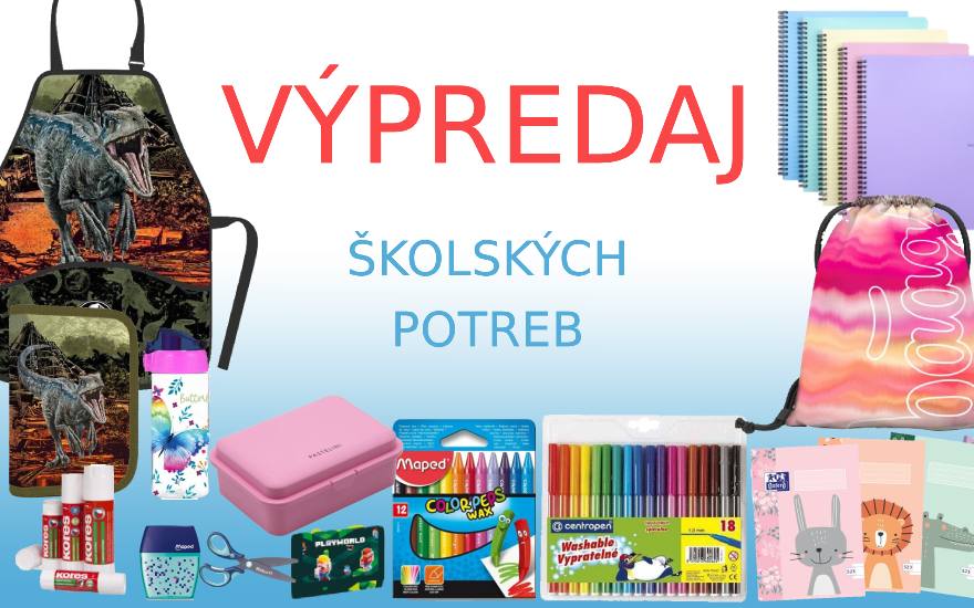 Výpredaj školských potrieb