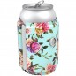 PopSockets PopThirst, držiak/obal na plechovku, s integrovaným PopGrip Gen. 2, tyrkysový s kvetinami