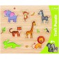 Vkladačka/Puzzle dosková obrysové zvieratka ZOO vo fólii