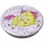 PopSockets PopGrip Gen.2, Glitter Jumping Unicorn, žltý jednorožec na ružovom podklade s trblietkami