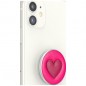 PopSockets PopGrip Gen.2, Stitched Love Heart, umelá koža, 3D srdiečko