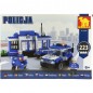 Stavebnica Dromader Polícia Stanica + Auto + Motorka 223ks