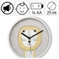 Hama Lucky Lion, detské nástenné hodiny, priemer 25 cm, tichý chod