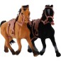 Kôň so sedlom 15cm 2 farby
