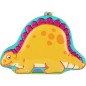 Pokladnička dinosaurus plechová so zámkom 3 farby