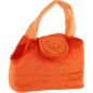 Psík v kabelke oranžovej plyš