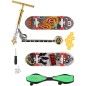 Sada skateboard skrutkovací, kolobežka prstová, waveboard