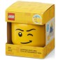LEGO úložná hlava mini - Žmurkajúci chlapec