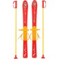 Detské lyže s paličkami/kov 76cm červené