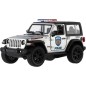 Auto Kinsmart Jeep Wrangler Polícia 2018 kov/plast 12cm 2 farby na spätné nat.