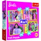 Puzzle 4v1 Šťastný svet Barbie