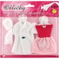 Šaty/Oblečky - šaty, kabátik a čiapky na bábiky mix druhov
