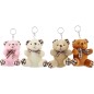 Prívesok medveď/medvedík sediaci plyš 10cm 4 farby