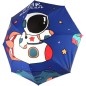 Detský dáždnik Vesmír skladacia látka/kov 25cm modrý
