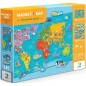 Magnetická hra Mapa sveta 145ks