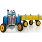 Traktor Zetor s valníkom modrý na kľúčik kov 1:25