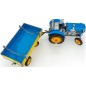 Traktor Zetor s valníkom modrý na kľúčik kov 1:25