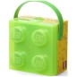 LEGO box s rukoväťou - priesvitná zelená