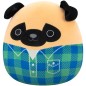 SQUISHMALLOWS 30 cm Mops vo flanelovej košeli - Prince