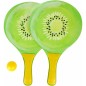 Súprava na plážový tenis ovocie drevené 38cm 2 pálky + 1 loptička