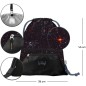Školská taška pre prváka Baagl Zippy plus Pixel Space: aktovka SET, peračník, sáčok