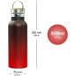 BAAGL Termofľaša s bambusovým viečkom Gradient červeno-čierna, 500 ml
