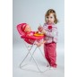 Stolička pre bábiky vysoká kov/plast 33x26x60cm