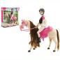 Kôň hýbajúci sa + bábika žokejka