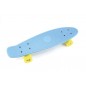 Skateboard - pennyboard 60cm nosnosť 90kg, kovové osi, modrá farba, žlté kolesá