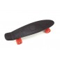 Skateboard - pennyboard 60cm nosnosť 90kg, kovové osi, čierne, oranžové kolesá