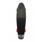 Skateboard - pennyboard 60cm nosnosť 90kg, kovové osi, čierne, oranžové kolesá