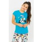 Detské pyžamo kapri Panda a muffin tyrkysové