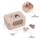 Done by Deer – malý desiatový box s napichovátkami Tiny farm, ružový
