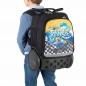 Školská taška Nikidom Roller UP Aquarella na kolieskach + slúchadlá