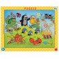 Puzzle doskové Krtko v jahodách 37x29cm 40 dielikov