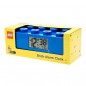LEGO Brick - hodiny s budíkom, modré