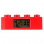 LEGO Brick - hodiny s budíkom, červené