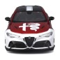 Bburago - Autá HOBBY, Alfa Romeo Giulia GTAm, červeno-biela metalíza, 1:18