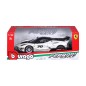 Bburago - RACE+PLAY, Ferrari FXX-K EVO, bielo-čierna, 1:18