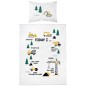 Obliečky do postieľky Stavba grey 100x135
