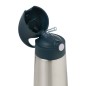 Termoska na pitie so slamkou 350 ml - indigo/ružová